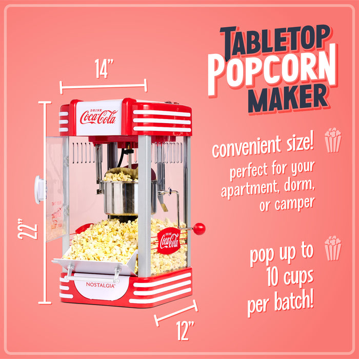 Coca-Cola 2.5-Oz. Kettle Popcorn Maker, Red