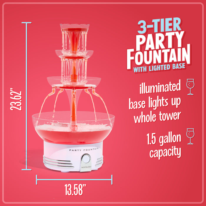 Retro 3-Tier Lighted Party Fountain