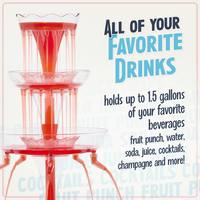 Retro 3-Tier Lighted Party Fountain