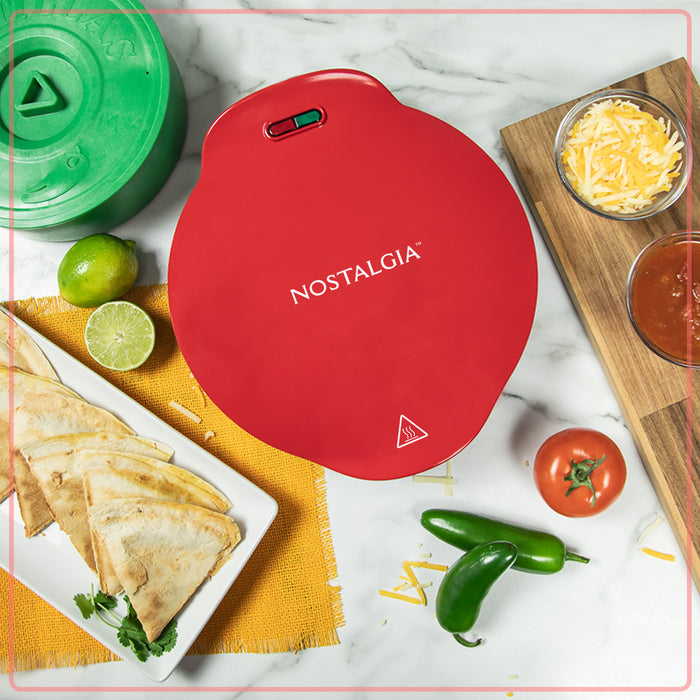 6-Wedge Electric Quesadilla Maker with Extra Stuffing Latch