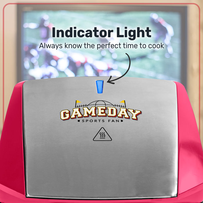 Nostalgia Game Day Sausage and Brat 5 Link Electric Grill with Oil Drip Tray