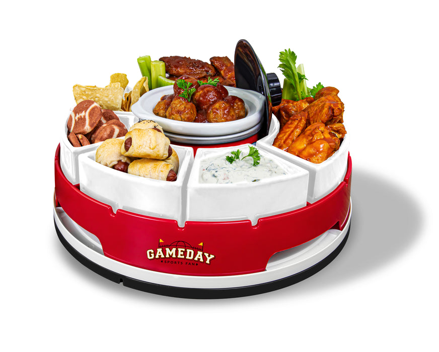 Game Day Lazy Susan Appetizer Server