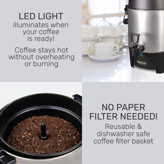 Homecraft Aluminum 45-Cup Coffee Urn