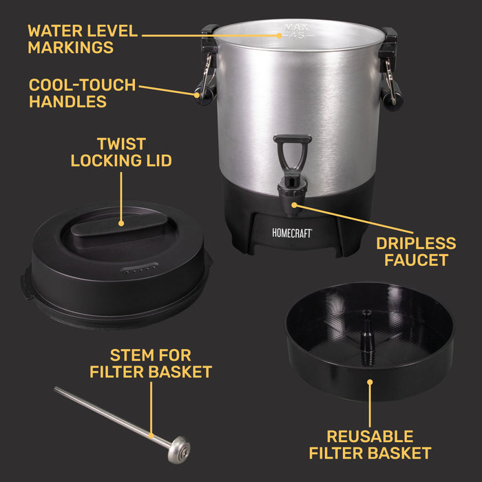 Homecraft Aluminum 45-Cup Coffee Urn