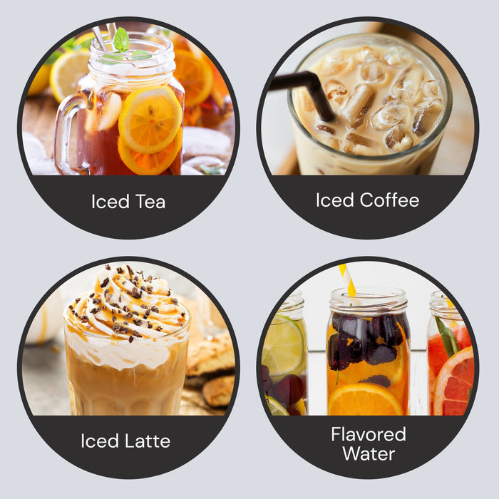 HomeCraft 3-Quart Black Stainless Steel Café' Ice Iced Coffee and Tea Brewing System