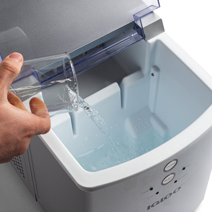 IGLOO® 33-Pound Automatic Portable Countertop Ice Maker Machine, Silver
