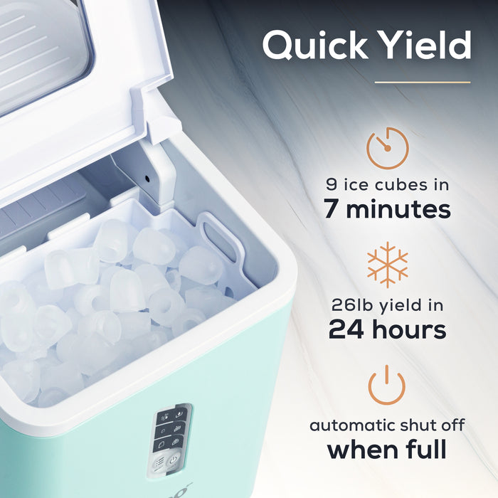 Igloo Automatic Self-Cleaning 26-Pound Ice Maker, Aqua