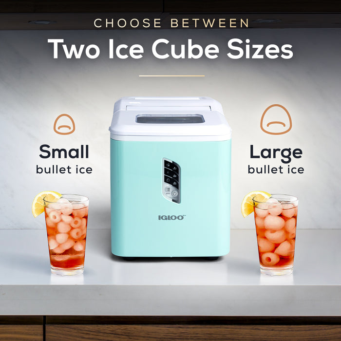 Igloo Automatic Self-Cleaning 26-Pound Ice Maker, Aqua