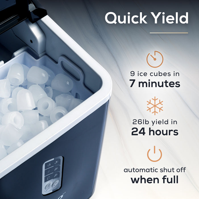 Igloo Automatic Self-Cleaning 26-Pound Ice Maker, Black