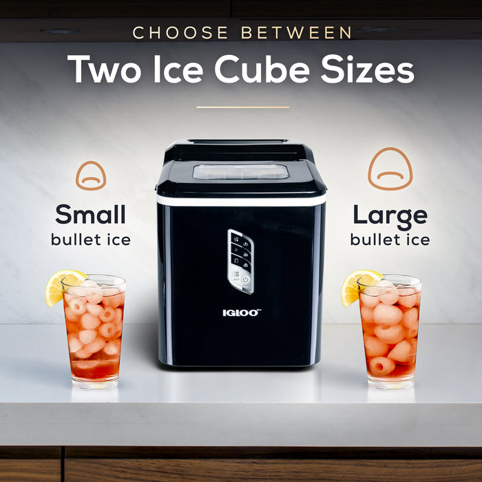 Igloo Automatic Self-Cleaning 26-Pound Ice Maker, Black