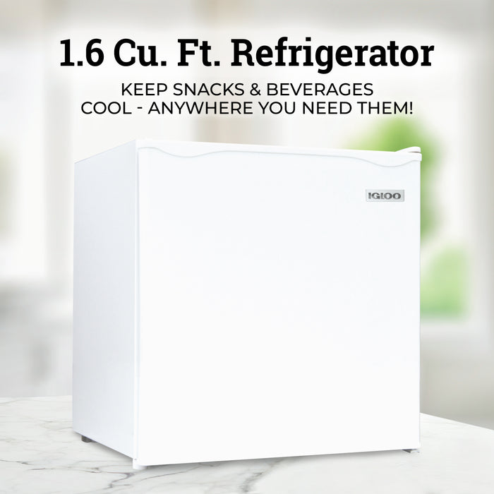 Igloo 1.6 Cu.Ft. Refrigerator With Freezer, White