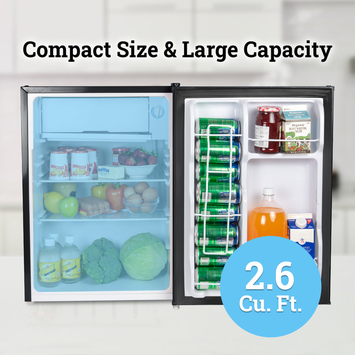 Igloo 2.6 Cu. Ft. Refrigerator w/ Freezer, Platinum
