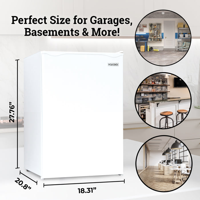 Igloo 2.6 Cu. Ft. Refrigerator w/ Freezer, White