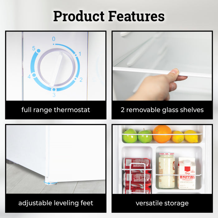 Igloo 3.2 Cu. Ft. Refrigerator w/ Freezer, White