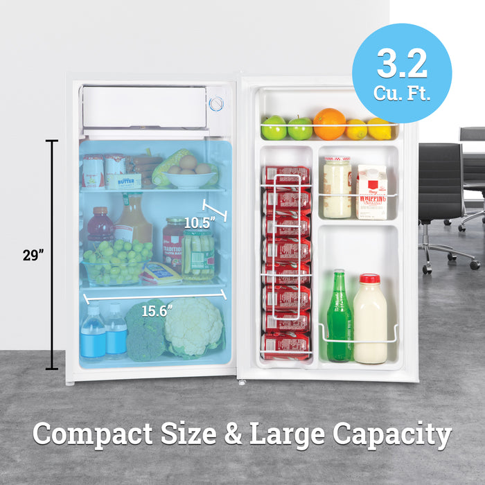 Igloo 3.2 Cu. Ft. Refrigerator w/ Freezer, White