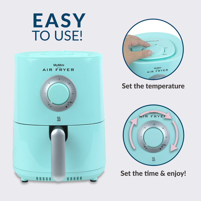 MyMini Personal 1-Quart Air Fryer, Aqua