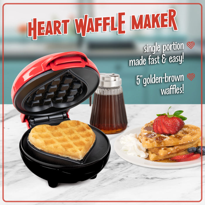 MyMini Personal Electric Heart Waffle Maker