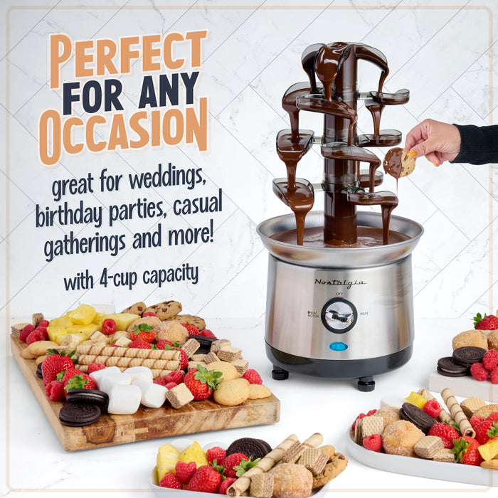2-Pound Stainless Steel Cascading Fondue Fountain