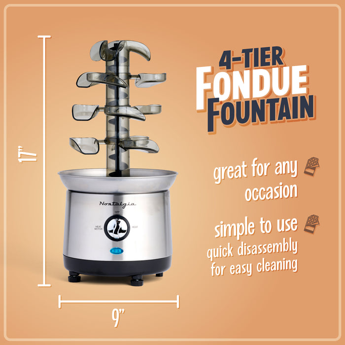 2-Pound Stainless Steel Cascading Fondue Fountain