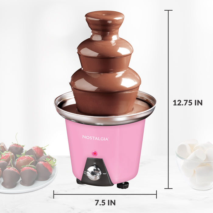 3-Tier Chocolate Fondue Fountain, Pink