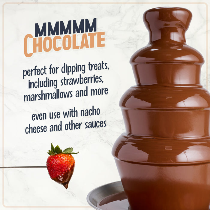 4-Tier 2-pound Stainless Steel Chocolate Fondue Fountain