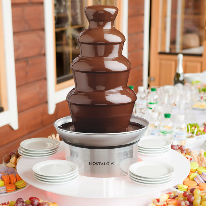 4-Tier 2-pound Stainless Steel Chocolate Fondue Fountain