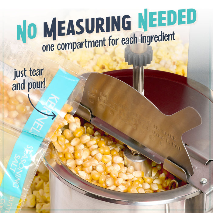 Best Tasting Premium 4-Ounce Popcorn, Oil & Seasoning Salt All-In-One Packs - 24 Count