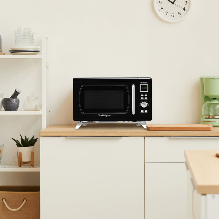 Mid-Century Retro 0.9 Cu. Ft. Microwave