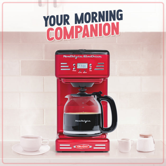 Retro 12-Cup Programmable Coffee Maker