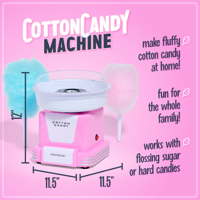 Hard & Sugar-Free Candy Cotton Candy Maker, Pink