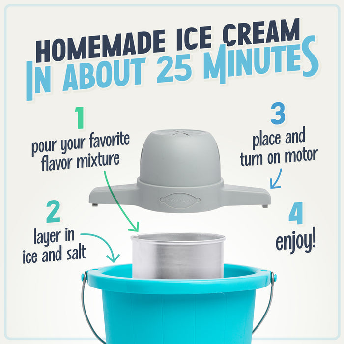 4-Quart Electric Ice Cream Maker with Easy-Carry Handle