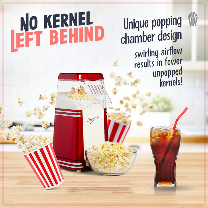 Retro 8-Cup Hot Air Popcorn Maker