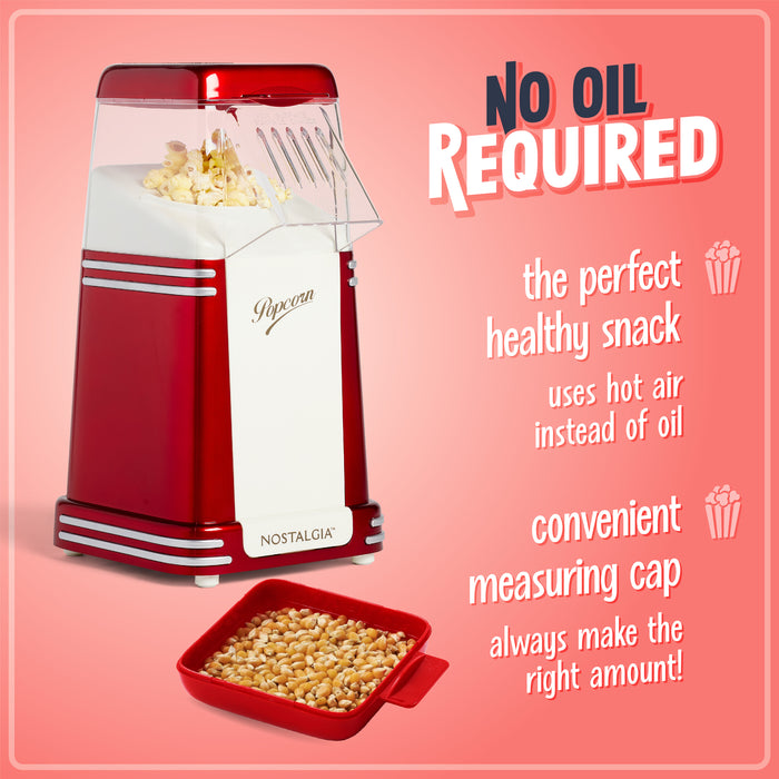 Retro 8-Cup Hot Air Popcorn Maker