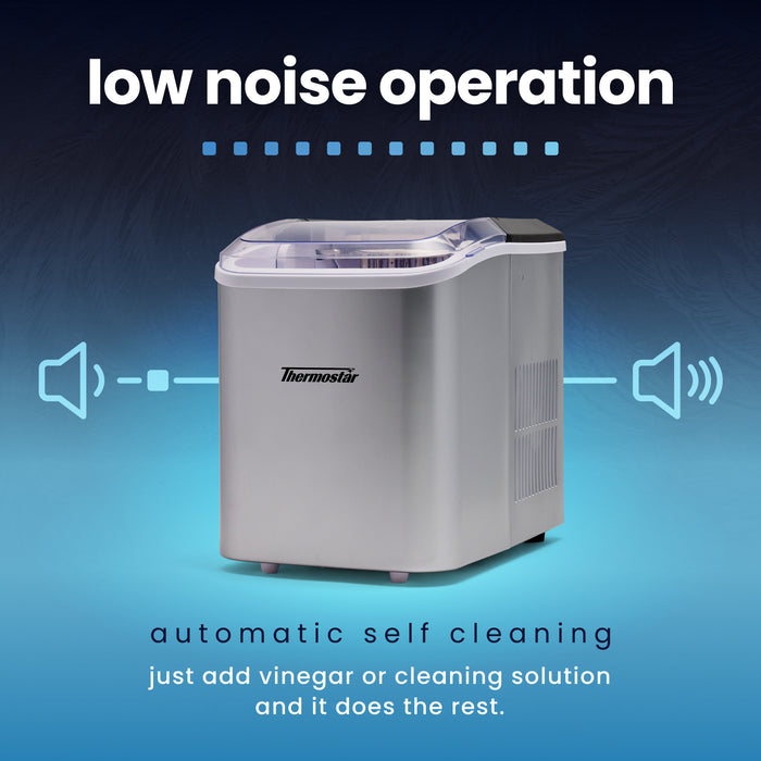 Thermostar 26-Pound Automatic Self-Cleaning Portable Countertop Ice Maker Machine