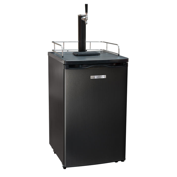 HomeCraft™ 4.9 Cu. Ft. Full Size Kegorator Draft Beer Dispenser, Black Stainless Steel