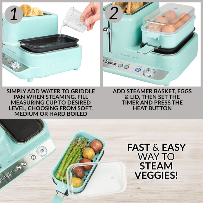 Retro 3-in-1 Breakfast Station, Aqua