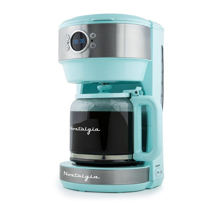 Nostalgia 12 Cup Retro Coffee Maker, Aqua