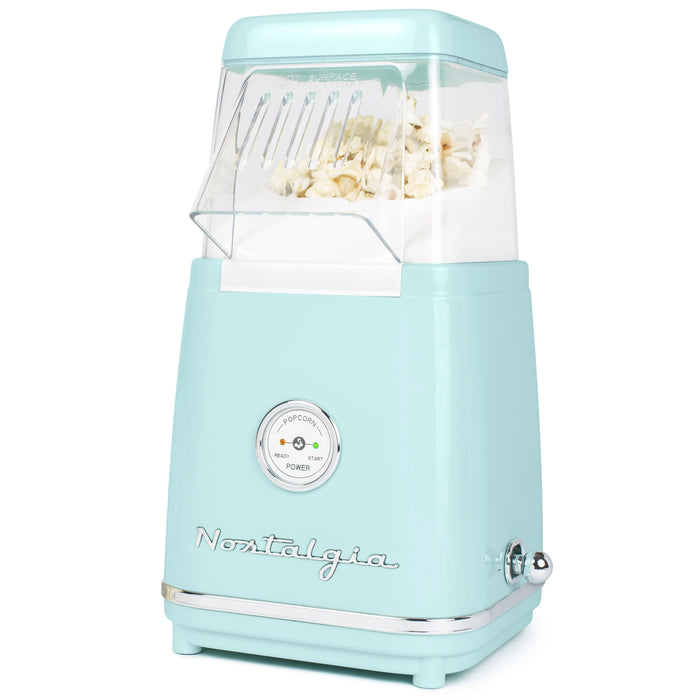 Nostalgia Classic Retro 12-Cup Hot Air Popcorn Maker, Aqua