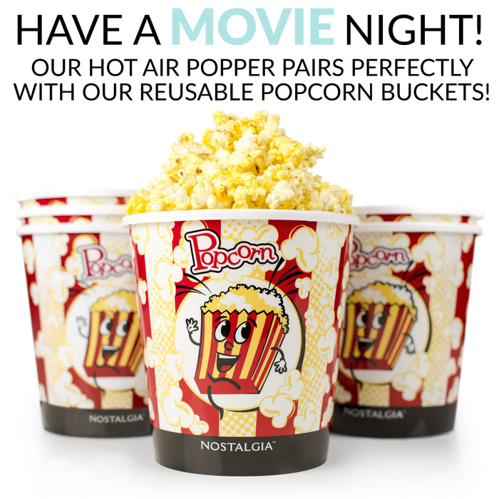 Classic Retro 12-Cup Hot Air Popcorn Maker, Aqua