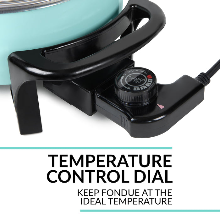 Nostalgia 12-Cup Electric Fondue Pot, Aqua
