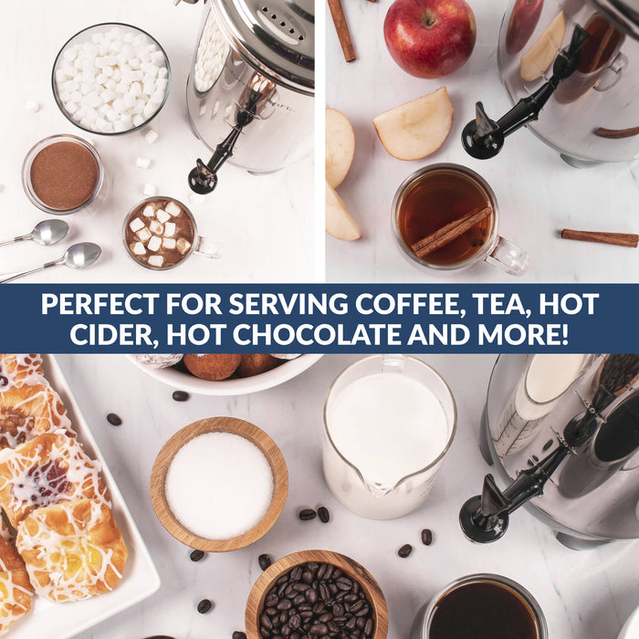 HomeCraft Quick-Brewing 1000-Watt Automatic 30-Cup Coffee Urn - Stainless Steel