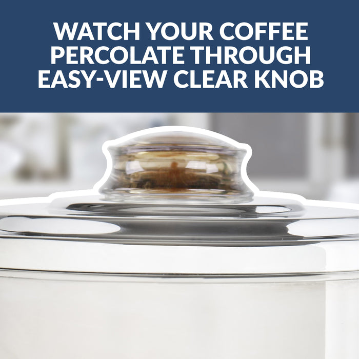 HomeCraft Quick-Brewing 1000-Watt Automatic 30-Cup Coffee Urn - Stainless Steel