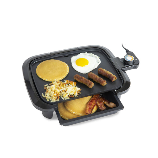 HomeCraft Non-Stick Griddle With Warming Drawer