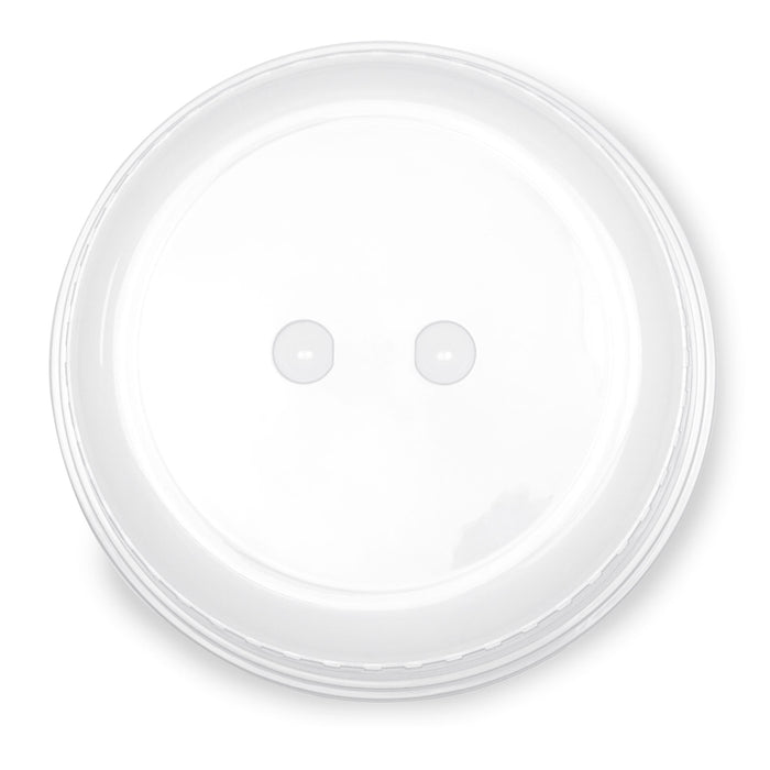 HomeCraft 10-Inch Microwave Plate Cover Shield with Insert Handles & Ventilation, Clear