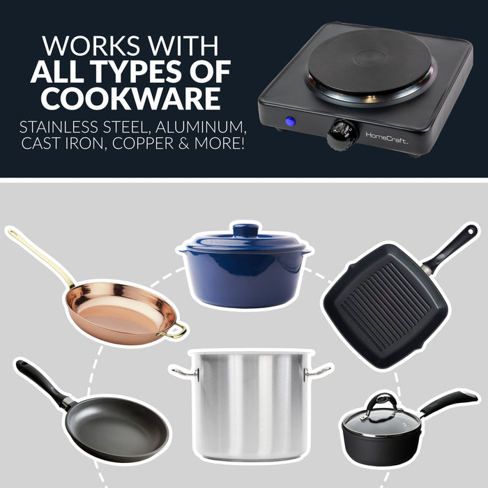 HomeCraft™ Single Burner Hot Plate