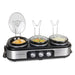 HomeCraft™ 3-Station 1.5-Quart Oval Slow Cooker Buffet, Stainless Steel