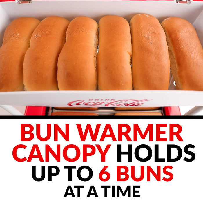 Coca-Cola® Hot Dog Roller and Bun Warmer, 8 Hot Dog and 6 Bun Capacity