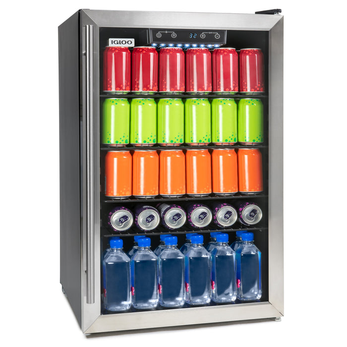 Igloo® 4.1 Cu. Ft. 180 Can Stainless Steel Beverage Cooler with Fan