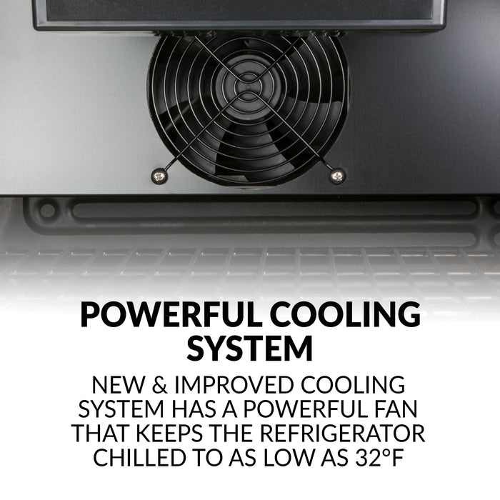 Igloo® 4.1 Cu. Ft. 180 Can Stainless Steel Beverage Cooler with Fan