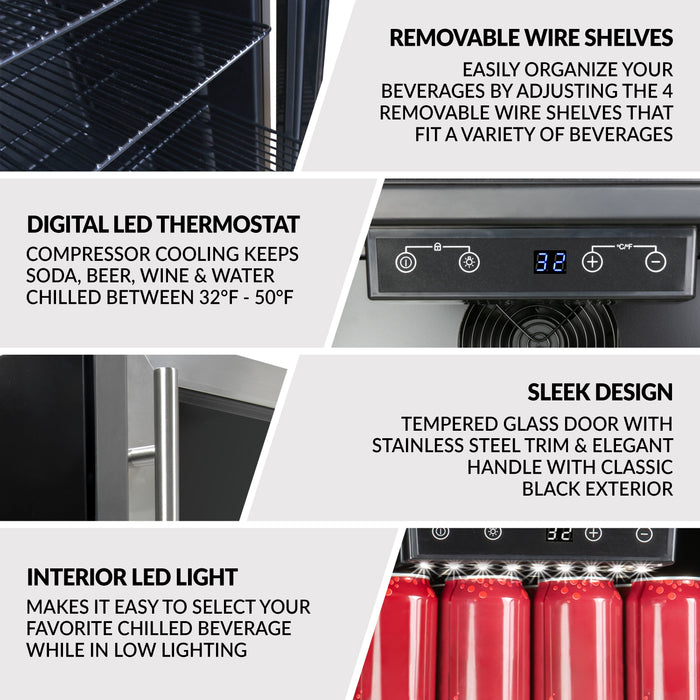 Igloo® 4.1 Cu. Ft. 180 Can Stainless Steel Beverage Cooler with Fan
